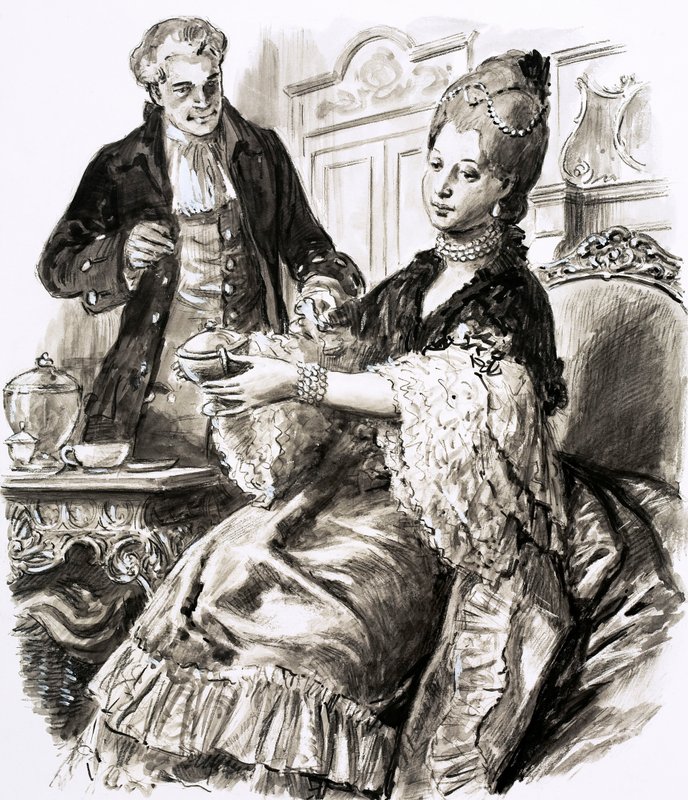 Josiah Wedgwood mit Königin Charlotte von C.L. Doughty