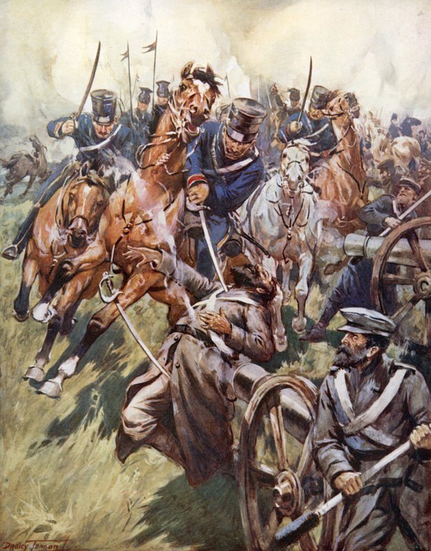 „Kosake und Russe taumelten vom Säbelhieb zerschmettert und zerschlagen“ von C. Dudley Tennant