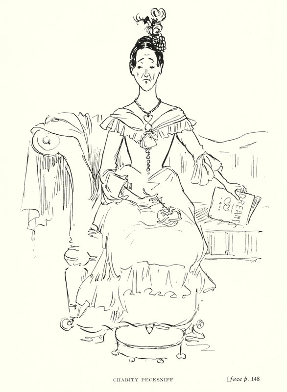 Dickens Figur: Charity Pecksniff von Captain Edward Henry Handley Read