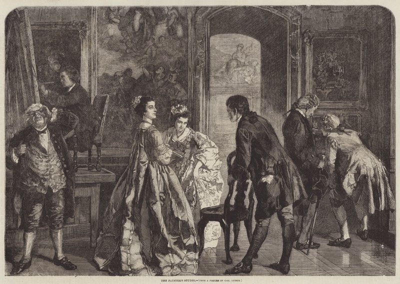Das Atelier des Malers von Carl Ludwig Friedrich Becker