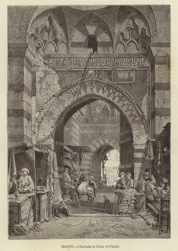 Ägypten - Eingang zum Khan el-Khalili von Carl Friedrich Heinrich Werner