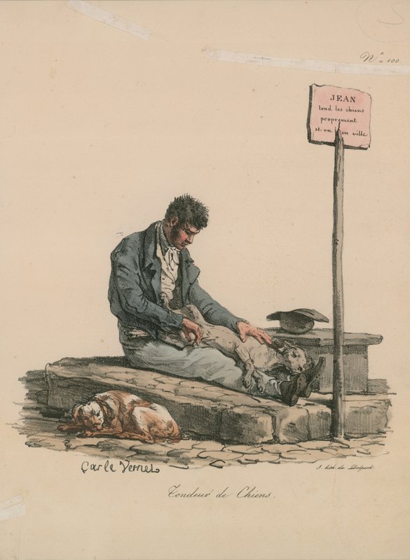 Hundefriseur von Carle Vernet