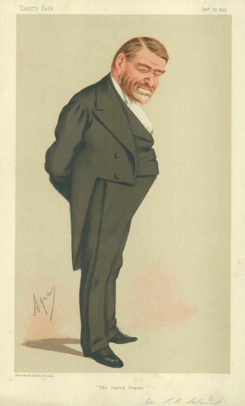 General Robert Cumming Schenck, USA, 23. Januar 1875, Vanity Fair Karikatur von Carlo Pellegrini