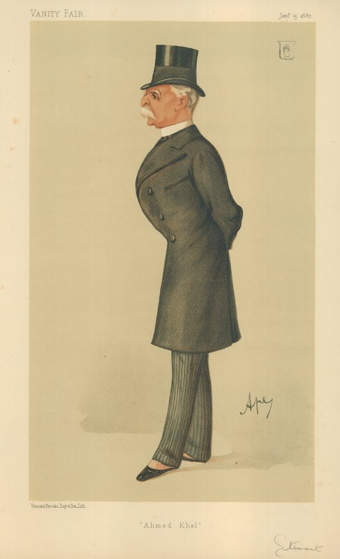 General Sir Donald Martin Stewart, Ahmed Khel, 15. Januar 1887, Vanity Fair Karikatur von Carlo Pellegrini