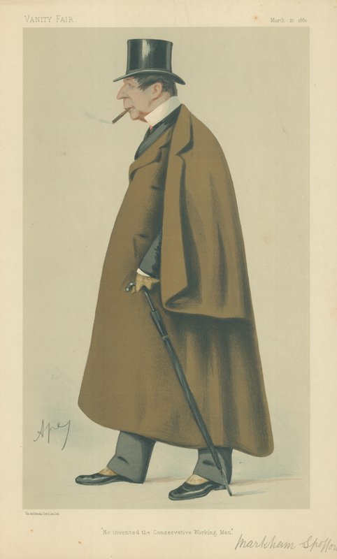 Mr Markham Spofforth, Er erfand den konservativen Arbeiter, 20. März 1880, Vanity Fair Karikatur von Carlo Pellegrini