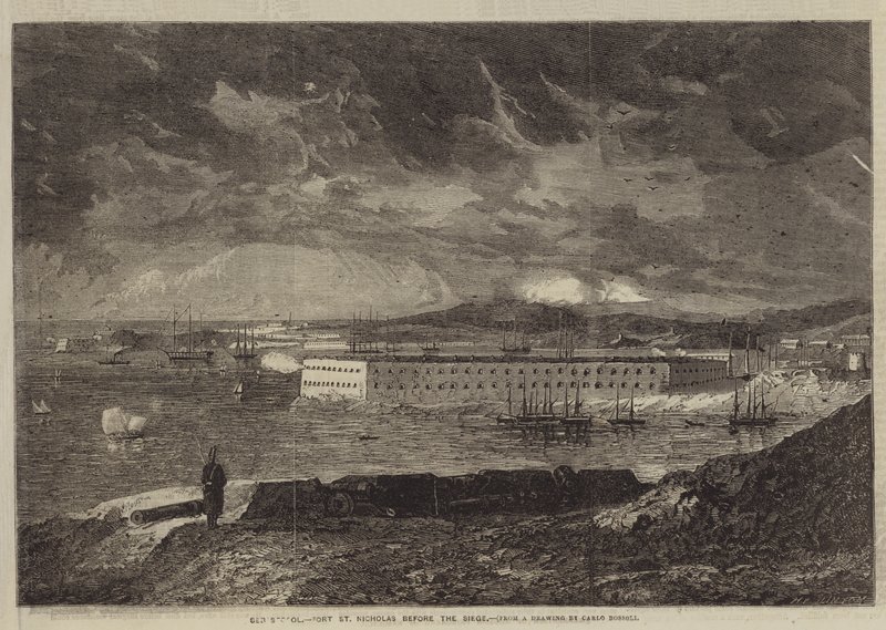 Sebastopol, Fort St. Nicholas vor der Belagerung von Carol Bossoli