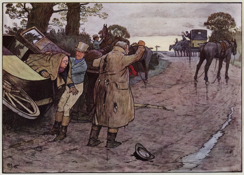 Illustration für Die Pickwickier von Cecil Aldin von Cecil Charles Windsor Aldin
