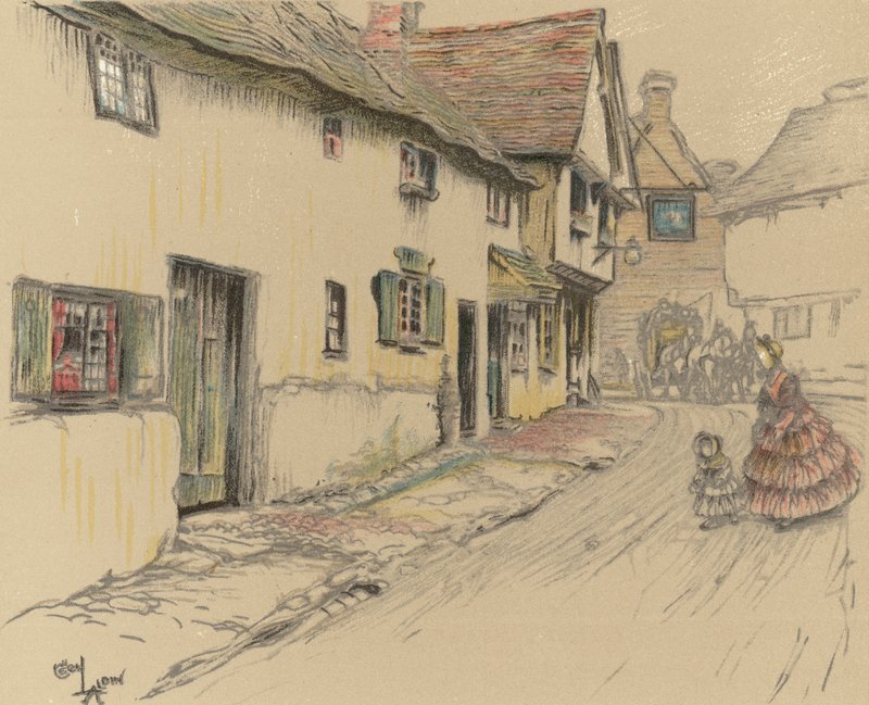 The George Inn, Dorchester von Cecil Charles Windsor Aldin