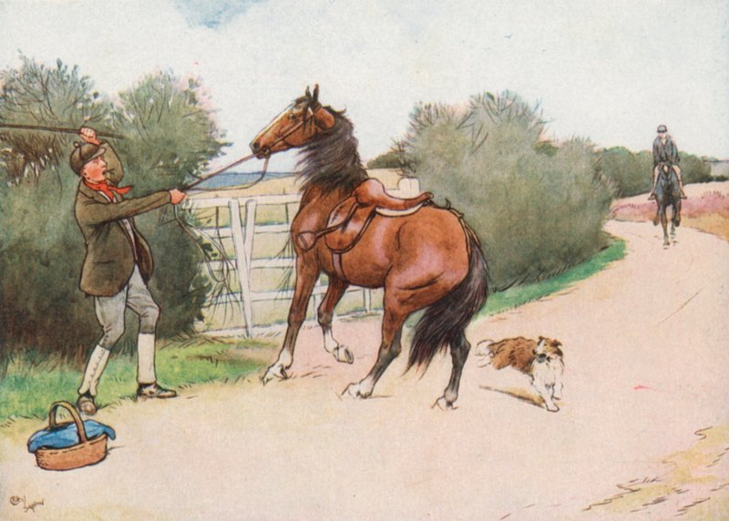 Dann stieg der Junge ab und verprügelte ihn von Cecil Charles Windsor Aldin
