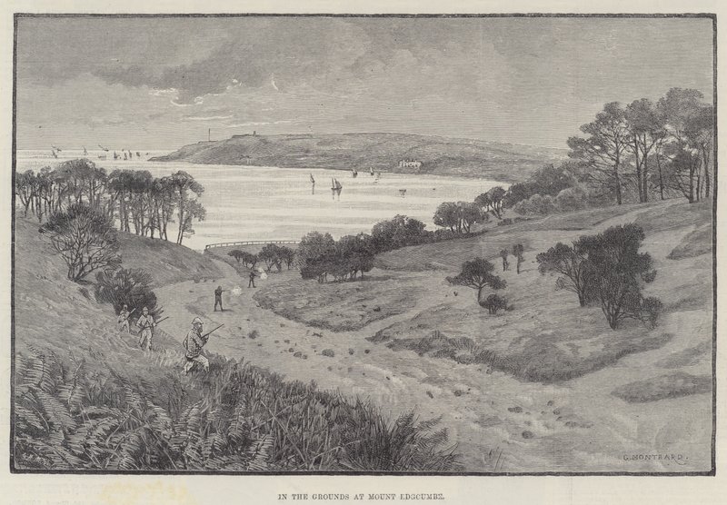 Im Gelände von Mount Edgcumbe von Charles Auguste Loye