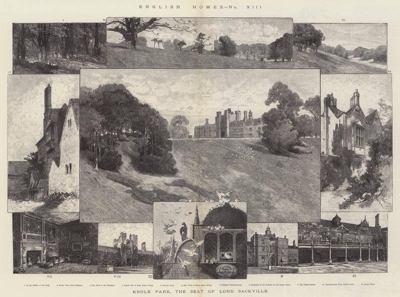 Knole Park, der Sitz von Lord Sackville von Charles Auguste Loye