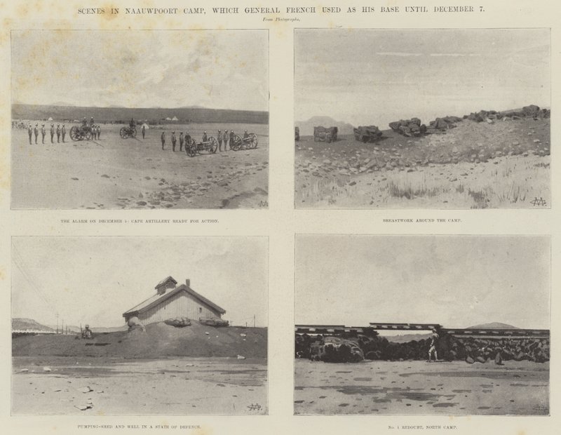 Szenen im Naauwpoort-Lager, das General French bis zum 7. Dezember als Basis nutzte von Charles Auguste Loye