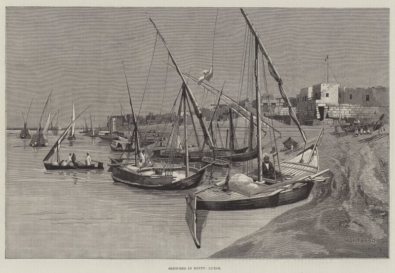 Skizzen in Ägypten, Luxor von Charles Auguste Loye