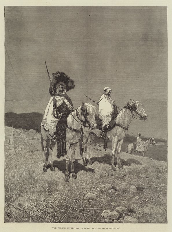Die französische Expedition nach Tunis, Außenposten der Unregelmäßigen von Charles Auguste Loye