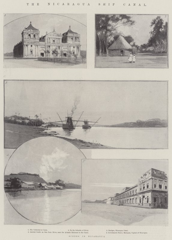 Der Nicaragua-Schiffskanal von Charles Auguste Loye