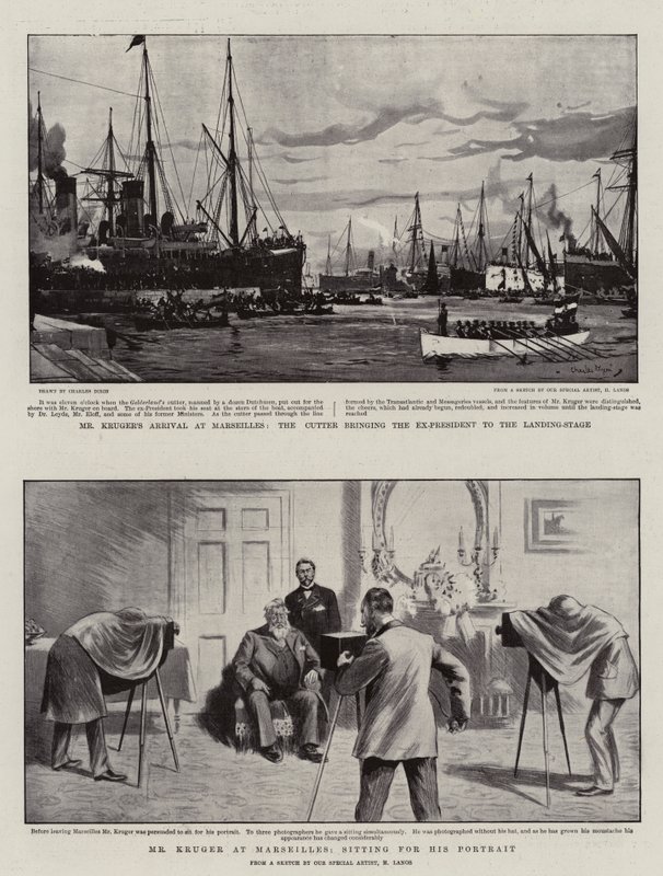 Die Ankunft der Krügers in Marseille von Charles Edward Dixon