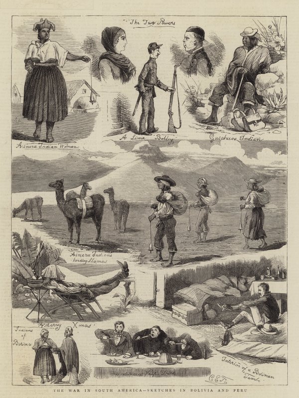 Der Krieg in Südamerika, Skizzen in Bolivien und Peru von Charles Edwin Fripp