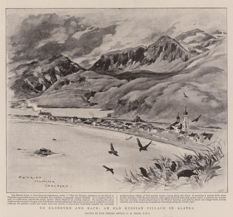 Nach Klondyke und zurück, ein altes russisches Dorf in Alaska von Charles Edwin Fripp