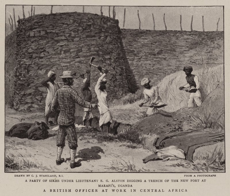 Ein britischer Offizier bei der Arbeit in Zentralafrika von Charles J. Staniland