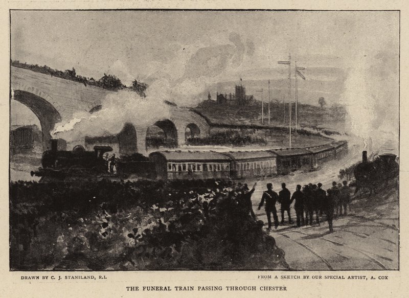 Der Trauerzug durchquert Chester von Charles J. Staniland