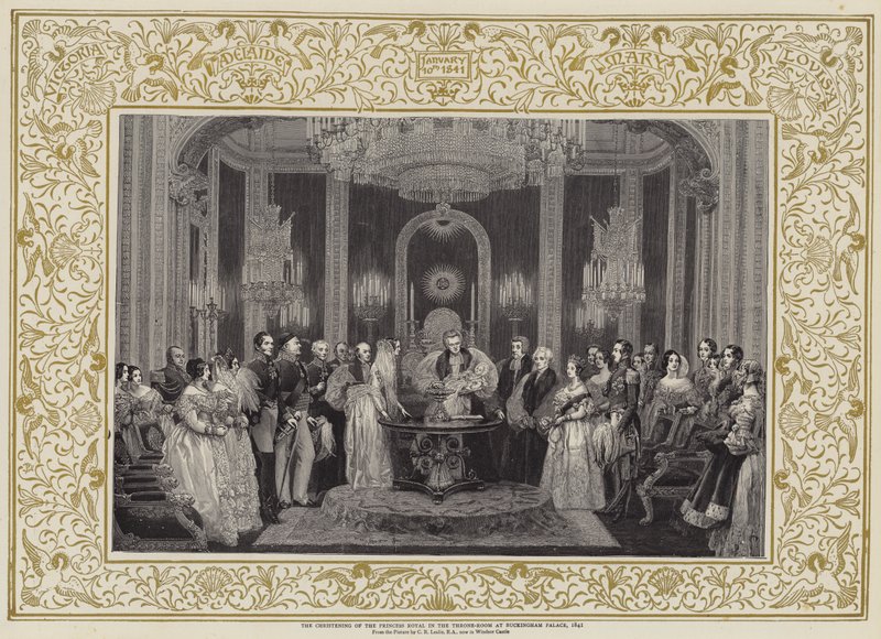 Die Taufe der Prinzessin Royal im Thronsaal des Buckingham Palace, 1841 von Charles Robert Leslie