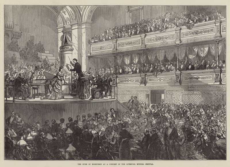 Der Herzog von Edinburgh bei einem Konzert des Liverpool Musical Festival von Sir John Charles Robinson