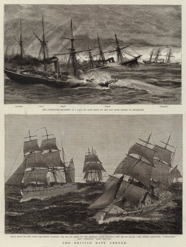 Die britische Marine im Ausland von Charles William Wyllie