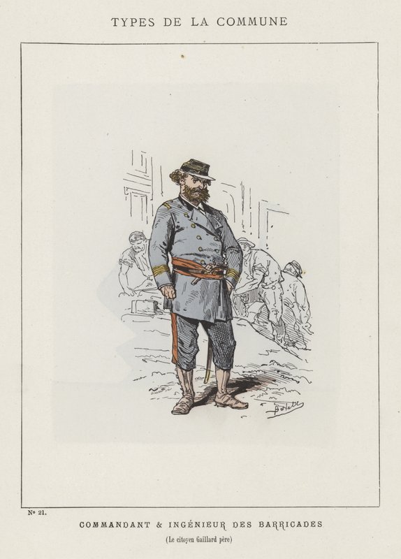 Kommandant und Ingenieur der Barrikaden, Bürger Gaillard Vater von Charles Albert d Arnoux Bertall