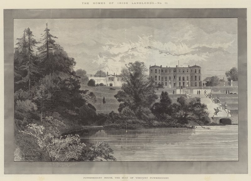 Powerscourt House, der Sitz von Viscount Powerscourt von Charles Auguste Loye