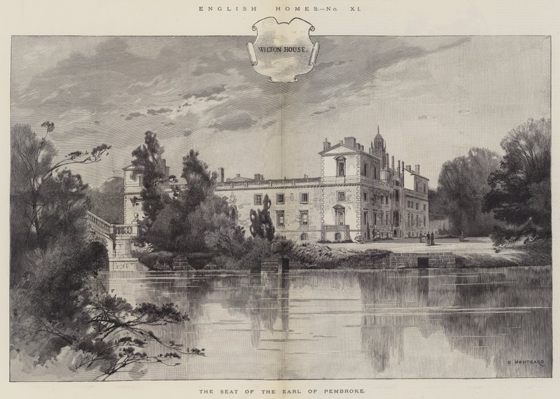 Wilton House, der Sitz des Earl of Pembroke von Charles Auguste Loye
