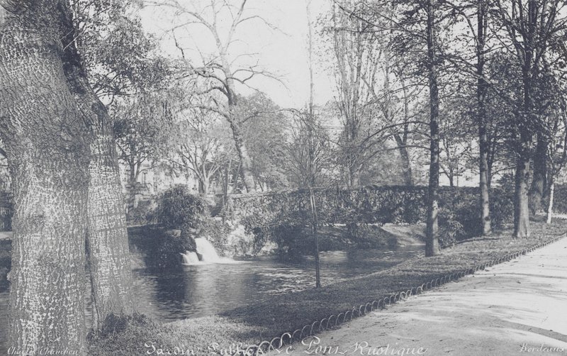 Bordeaux: Jardin-Public, die rustikale Brücke von Charles Chambon