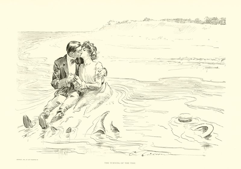 Die Wende der Flut von Charles Dana Gibson