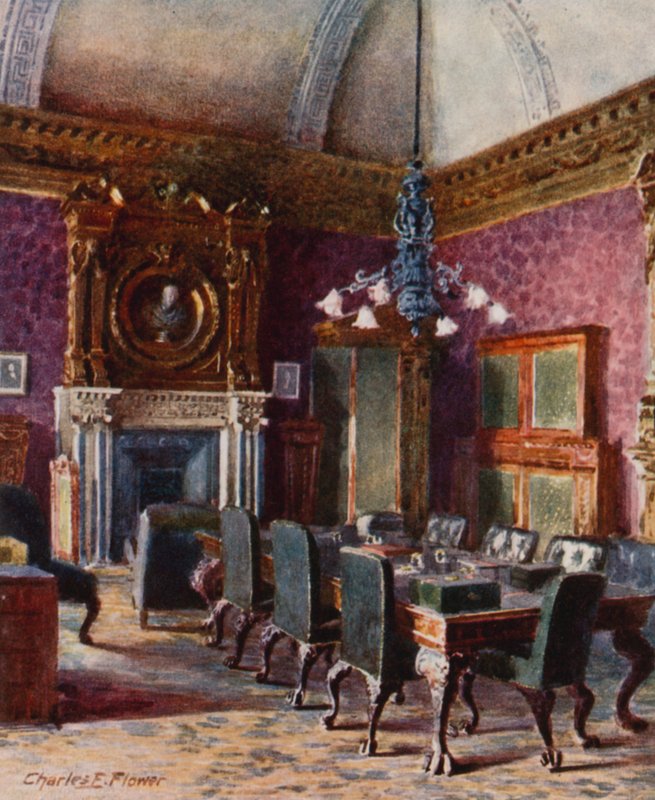 Der Sitzungssaal des Schatzamtes, Büro des Schatzkanzlers von Charles Edwin Flower