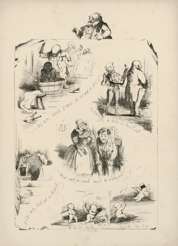 Seite aus Sprichwörter mit Bildern von Charles Henry (after) Bennett