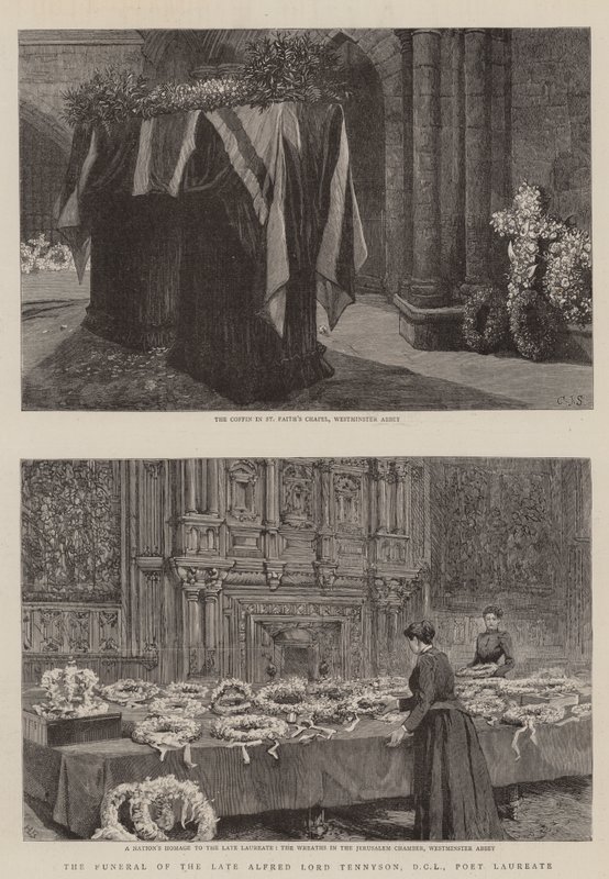 Die Beerdigung des verstorbenen Alfred Lord Tennyson, DCL, Poet Laureate von Charles J. Staniland