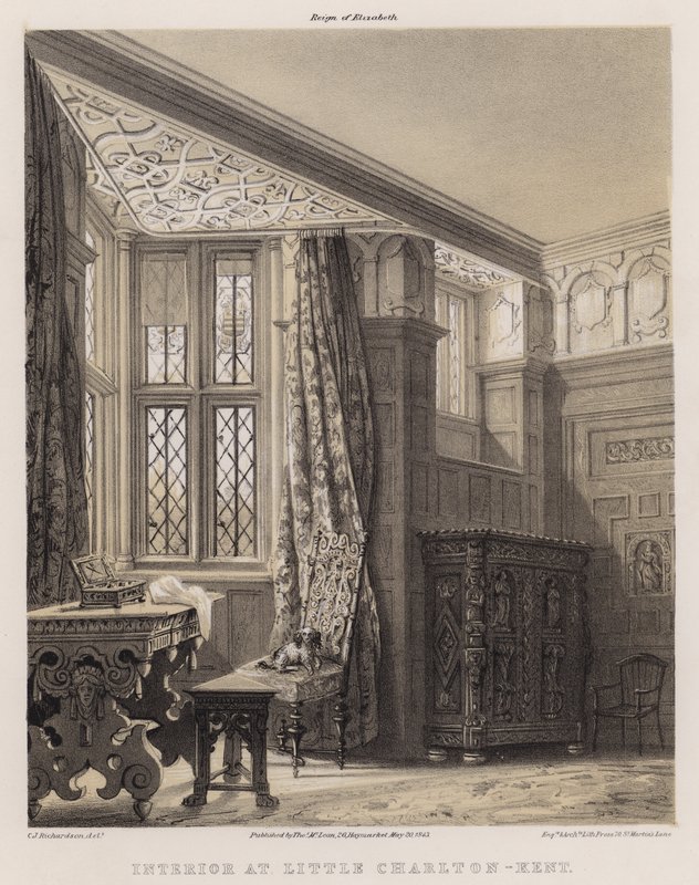 Innenraum in Little Charlton, Kent von Charles James Richardson