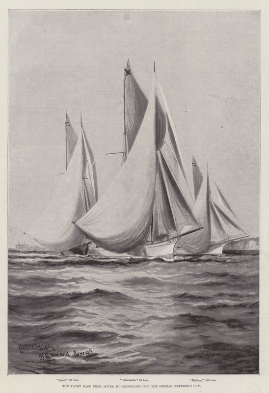 Das Yacht-Rennen von Dover nach Helgoland um den Pokal des deutschen Kaisers von Charles John de Lacy