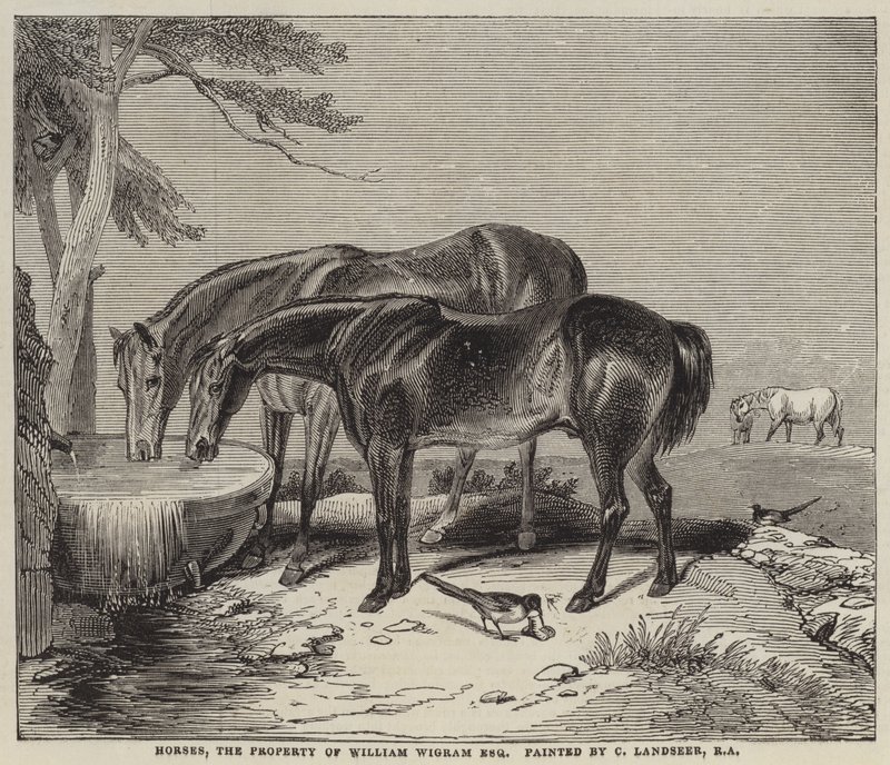 Pferde, Eigentum von William Wigram, Esquire von Charles Landseer