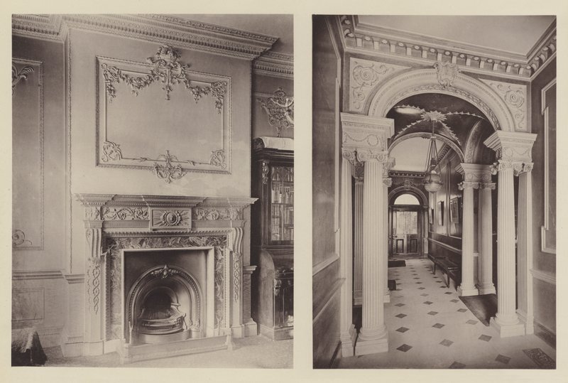 Ein Haus in Epsom, ein Kamin, der Korridor von Charles Latham