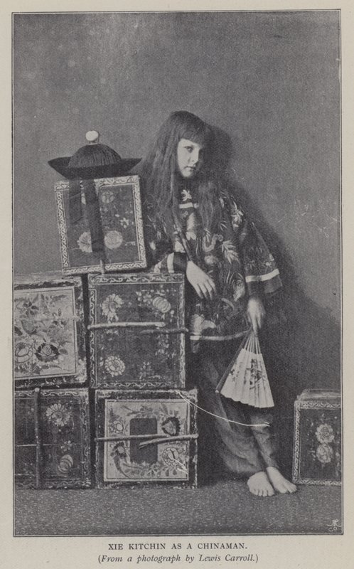 Xie Kitchin als Chinese (s/w Foto) von Charles Lutwidge Dodgson