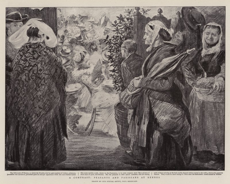 Ein Kontrast, Bauern und Pariser in Rennes von Charles Paul Renouard