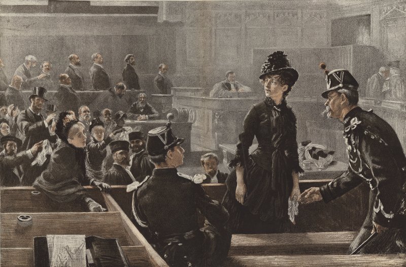Freigesprochen, eine Szene in den Pariser Gerichten von Charles Paul Renouard
