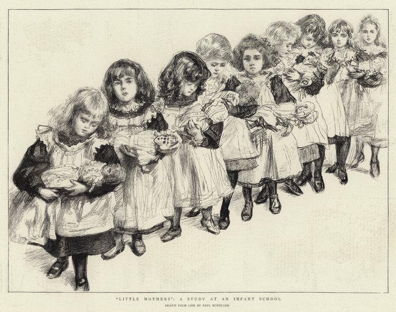 Kleine Mütter, eine Studie in einer Kinderschule von Charles Paul Renouard