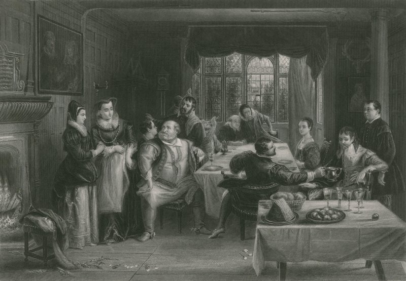 Falstaff und seine Freunde, die lustigen Weiber von Windsor von Charles Robert Leslie