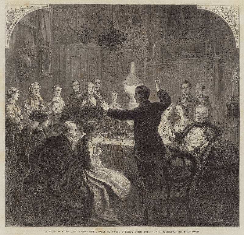 Eine Weihnachtsferienstunde, der Chor zu Onkel Evereds komischem Lied von Sir John Charles Robinson