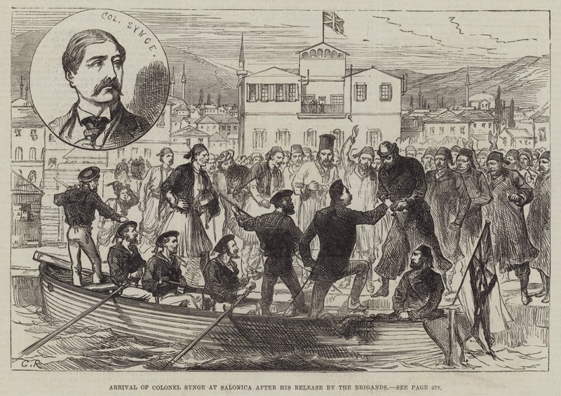 Ankunft von Colonel Synge in Salonica nach seiner Freilassung durch die Briganten von Sir John Charles Robinson