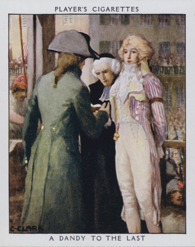 Ein Dandy bis zum Schluss, als Samson, der Henker, fragt, ob er die Krawatte des Aristokraten entfernen darf von Christopher (after) Clark