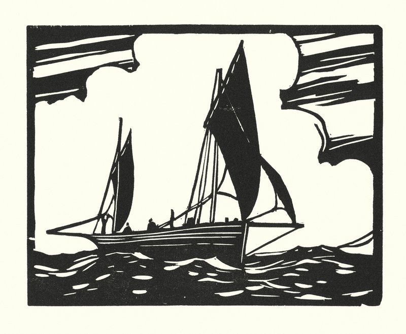 Fischerboote und Lastkähne: Brighton Clinker-Built Lugger von Cyril A. Wilkinson