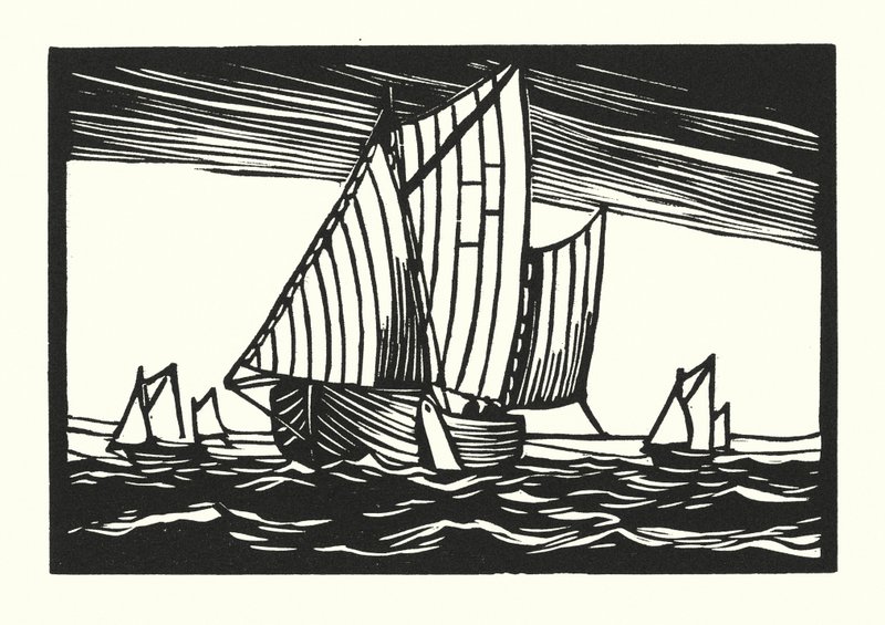 Fischerboote und Lastkähne: Brighton Hoggies von Cyril A. Wilkinson