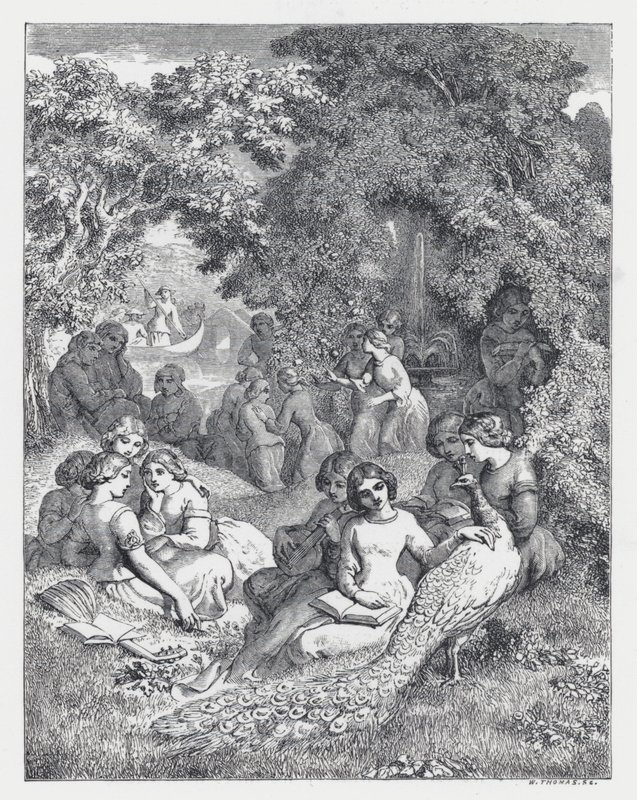 Illustration zu Tennysons Gedicht, Die Prinzessin von Daniel (after) Maclise